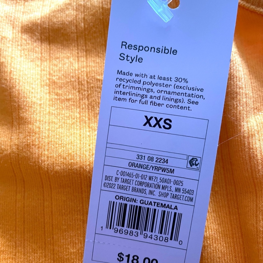 Wild Fable XXS Orange spaghetti strap pencil dress - Picture 3 of 4